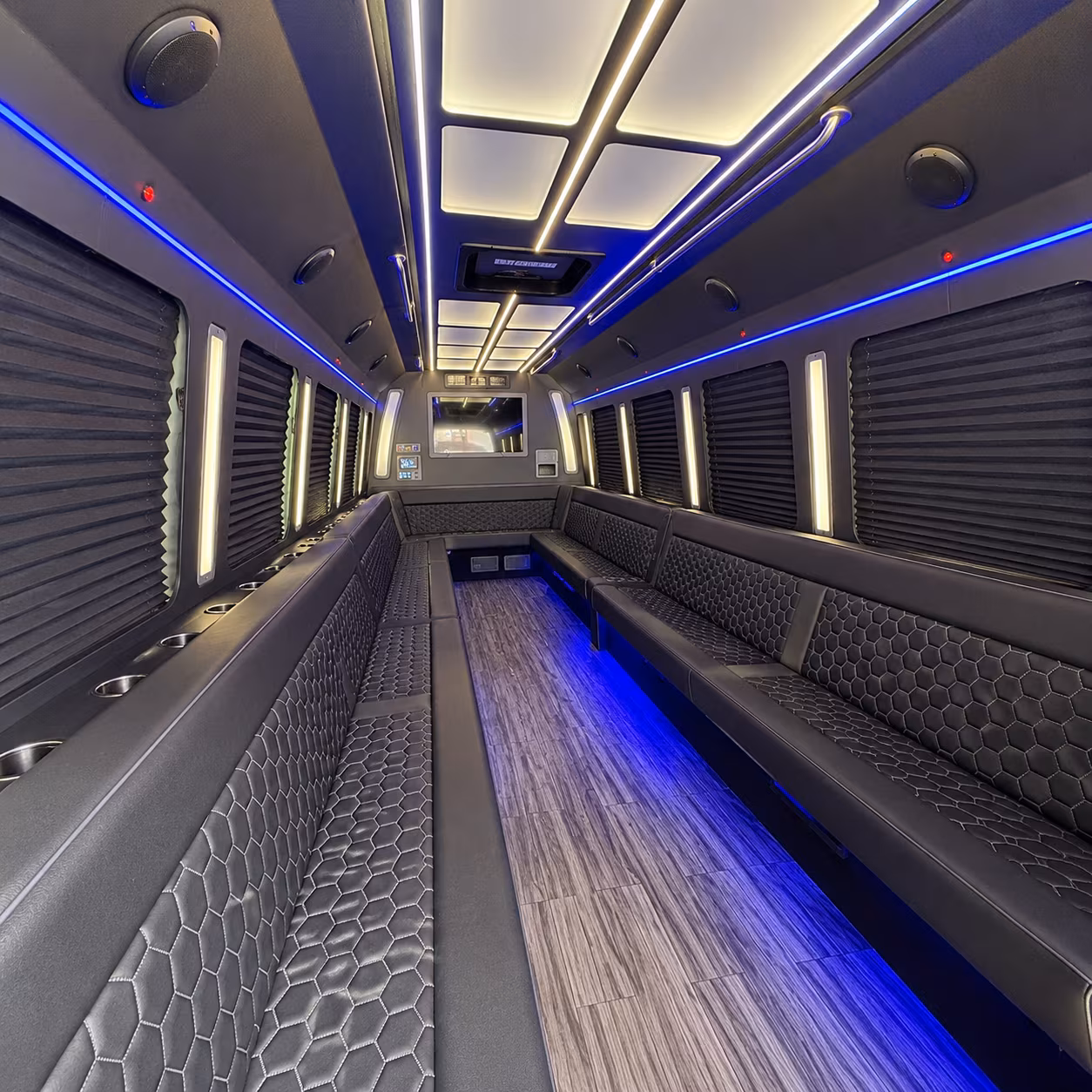 binghamton 30 passenger party bus interior