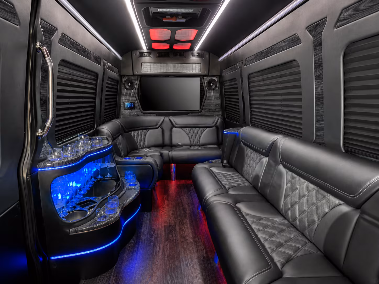 binghamton 40 passenger party bus interior