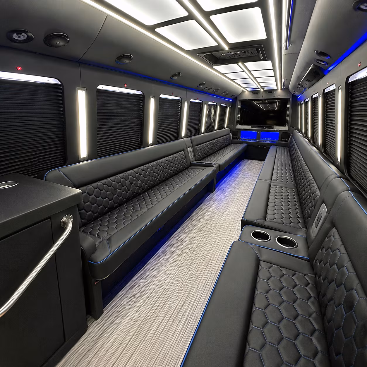binghamton party bus rental interior