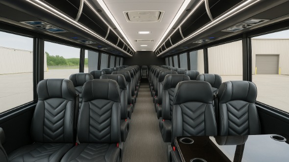 Interior of Charter Bus Company Mount Pleasant's 15 Passenger Minibus in Mount Pleasant