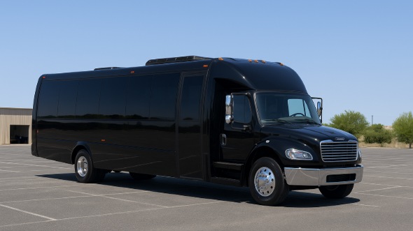 Exterior of Charter Bus Company Binghamton's 25 Passenger Mini bus in Binghamton