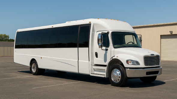 Exterior of Charter Bus Company Binghamton's 28 Passenger Mini bus in Binghamton