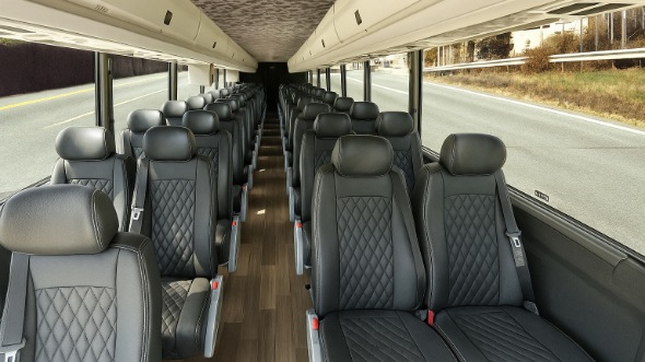 Interior of Charter Bus Company Binghamton's 30 Passenger Minibus in Binghamton
