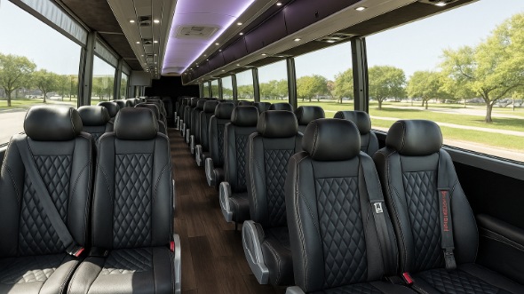Interior of Charter Bus Company Binghamton's 35 Passenger Minibus in Binghamton