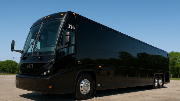 Exterior of Charter Bus Company Binghamton's 50 Passenger Charter Bus in Binghamton