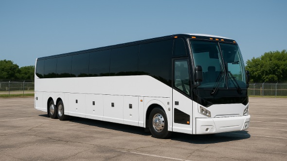 Exterior of Charter Bus Company Binghamton's 54 Passenger Charter Bus in Binghamton