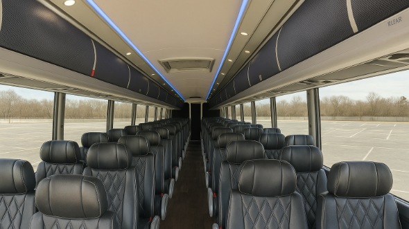 Interior of Charter Bus Company Binghamton's 54 Passenger Charter Bus in Binghamton