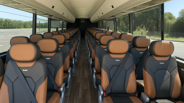 Interior of Charter Bus Company Binghamton's 55 Passenger Charter Bus in Binghamton