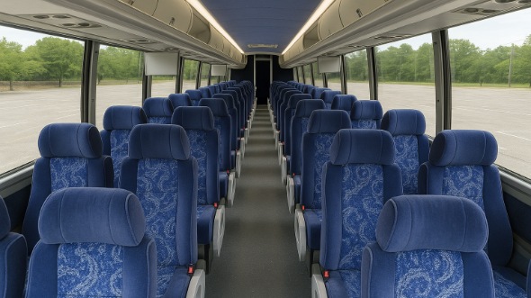 Interior of Charter Bus Company Binghamton's 56 Passenger Charter Bus in Binghamton