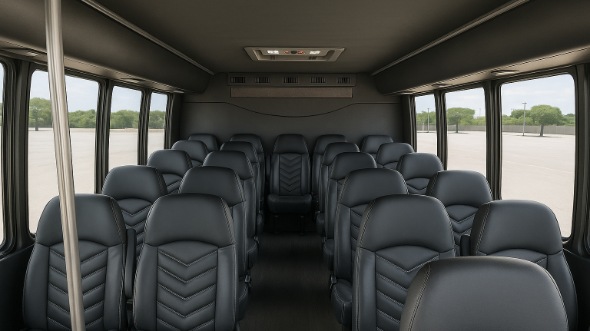 binghamton 28 passenger minibus inside