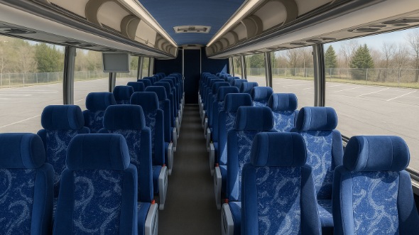 binghamton 54 passenger charter bus inside