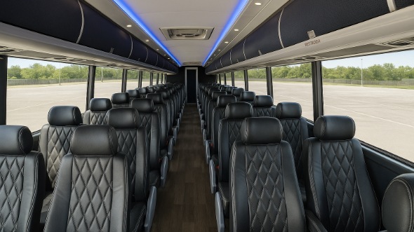 binghamton 56 passenger charter bus inside