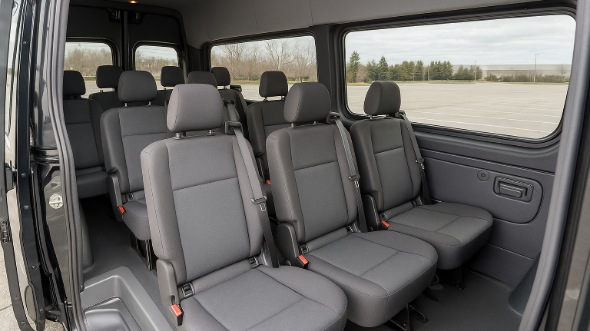 binghamton sprinter van with driver inside